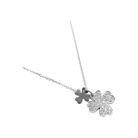 Pendentif Isabelle Barrier en or blanc et diamants de 0.14ct