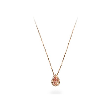 Collier Isabelle Barrier Entourage en or rose, morganite et diamants