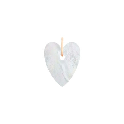 Charm Ginette NY CHARMS Angele en or rose et nacre blanche