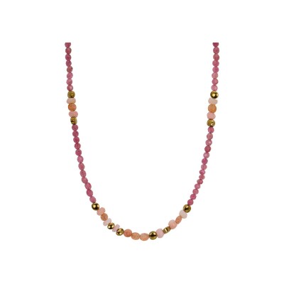 Collier UNE A UNE Mer & Ocean en hématite et pierre de soleil