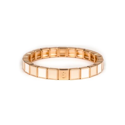 Bracelet Simone à Bordeaux Carré Pure en métal doré émaillé serti