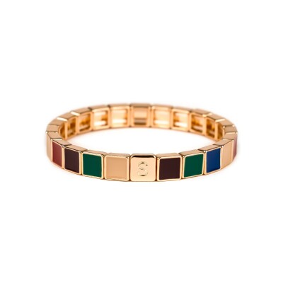 Bracelet Simone à Bordeaux Carré Quartier Latin en métal doré émaillé serti