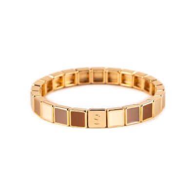 Bracelet Simone à Bordeaux Carré Serti Douceur en métal doré émaillé serti