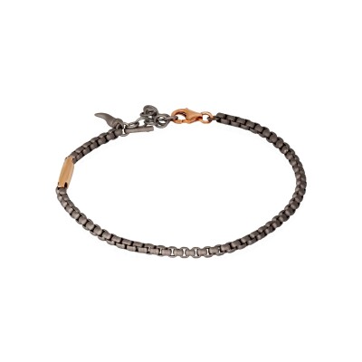 Bracelet Mano J en titane et or rouge