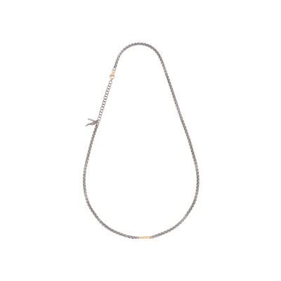 Collier Mano J en titane et or rouge