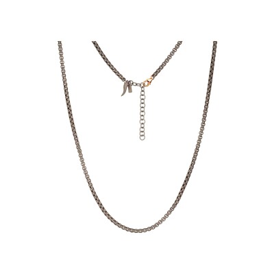 Collier Mano J en titane et or rouge