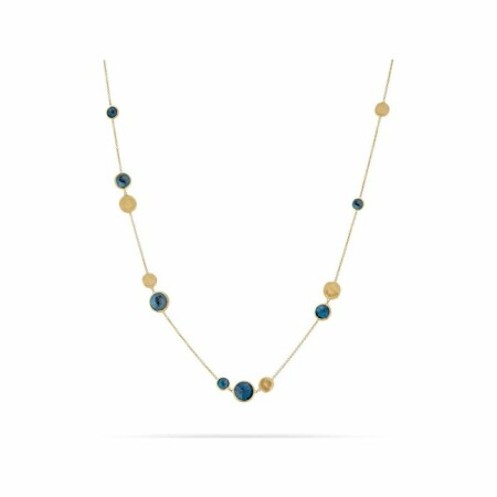 Collier Marco Bicego Jaipur en or jaune et topaze Blue London 