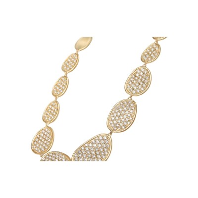 Collier Marco Bicego Lunaria Alta en or jaune et diamants