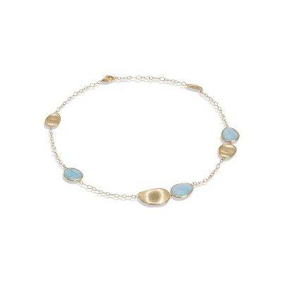 Collier Marco Bicego LUNARIA en or jaune et aigue-marine