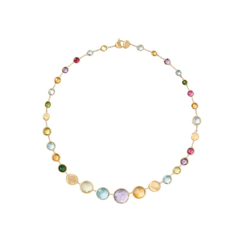 Collier Marco Bicego Jaipur Colour en or jaune et pierres fines multicolores