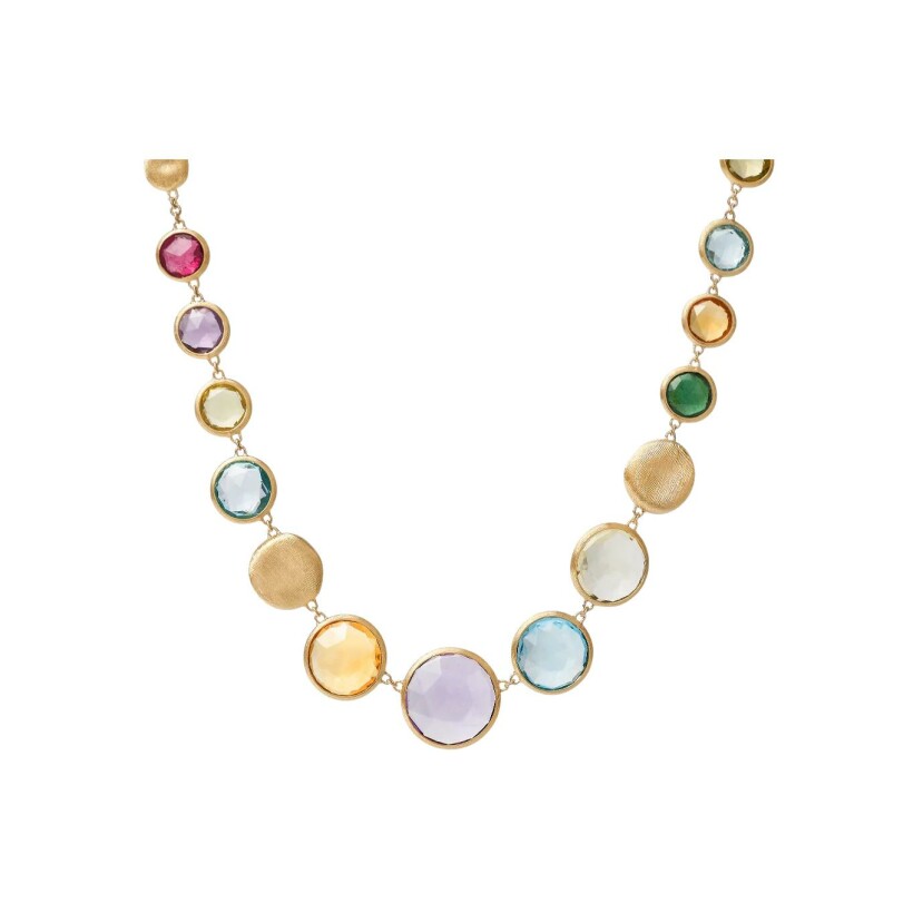 Collier Marco Bicego Jaipur Colour en or jaune et pierres fines multicolores