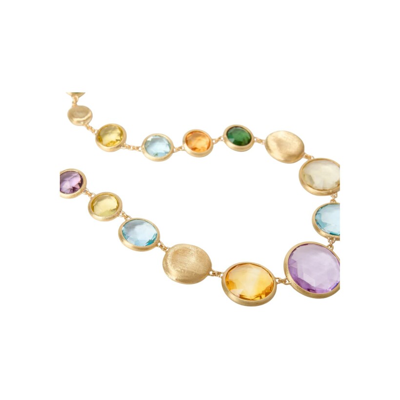 Collier Marco Bicego Jaipur Colour en or jaune et pierres fines multicolores