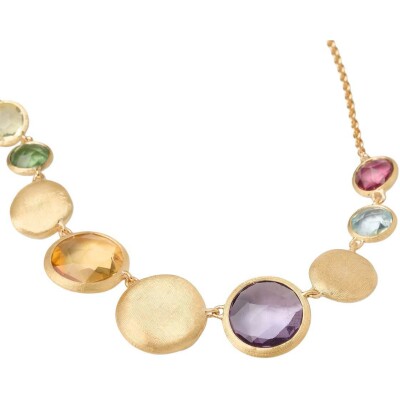 Collier Marco Bicego JAIPUR COLOR en or jaune et pierres fines multicolores