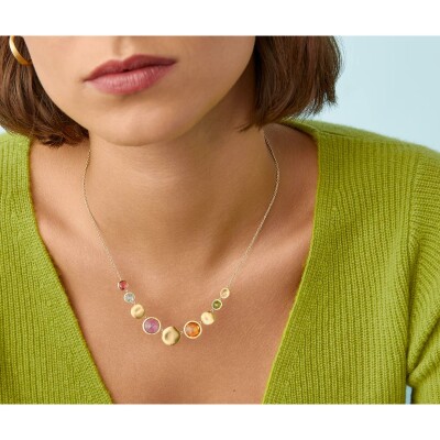 Collier Marco Bicego JAIPUR COLOR en or jaune et pierres fines multicolores