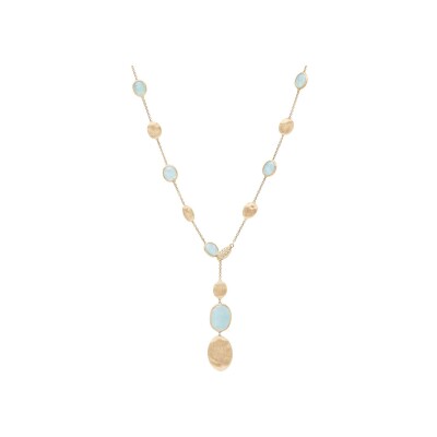 Collier Marco Bicego SIVIGLIA en or jaune, aigue-marine et diamants