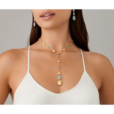 Collier Marco Bicego SIVIGLIA en or jaune, aigue-marine et diamants
