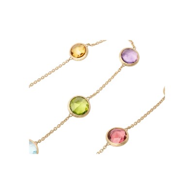 Collier Marco Bicego Jaipur Colour en or jaune et pierres fines multicolores