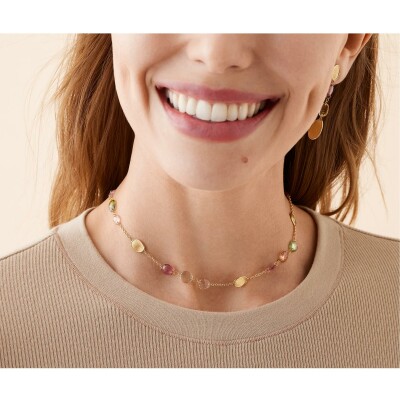 Collier Marco Bicego LUNARIA COLOR en or jaune et tourmaline
