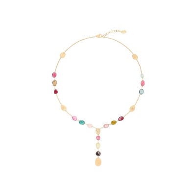Collier Marco Bicego LUNARIA COLOR en or jaune, tourmaline et diamants