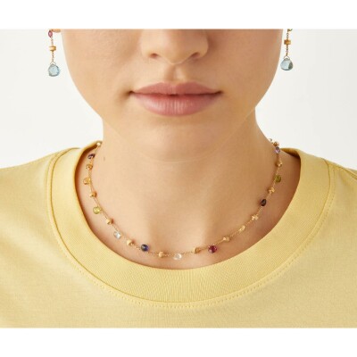 Collier Marco Bicego PARADISE en or jaune et pierres fines multicolores
