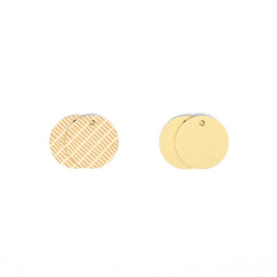 Cuir pour boucles d'oreilles Les Georgettes Tartine / Beurre Salé, 20 mm