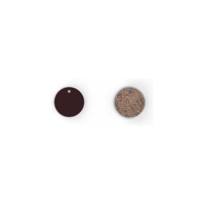 Cuir pour boucles d'oreilles Les Georgettes Acajou / Mica, 20 mm