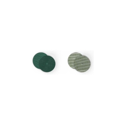 Cuir pour boucles d'oreilles Les Georgettes Scarabée / Sauge, 16 mm