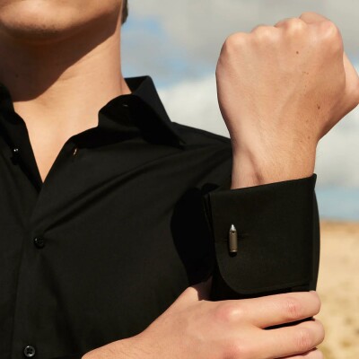 Boutons de manchettes Akillis Bang Bang en titane