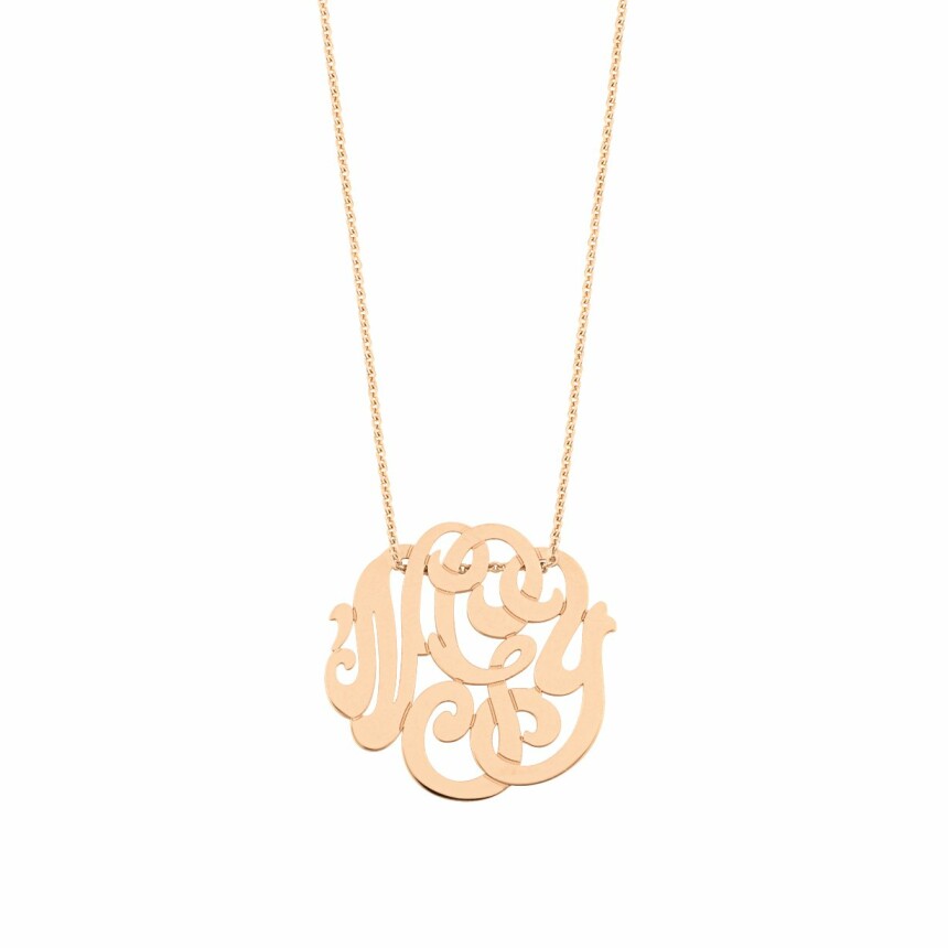 GINETTE NY MONOGRAMS necklace, rose gold