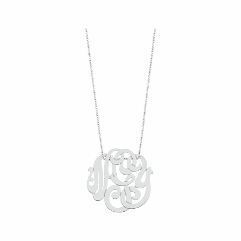 Collier Ginette NY MONOGRAMS en or blanc