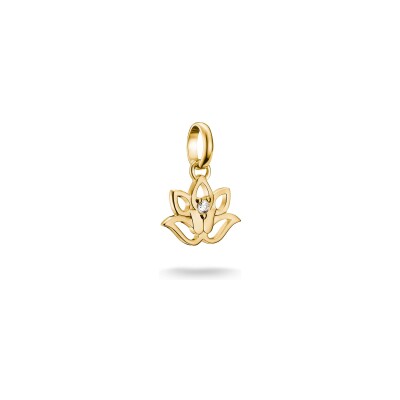 Pendentif Thomas Sabo Charm Club en argent, plaqué or et oxyde de zirconium