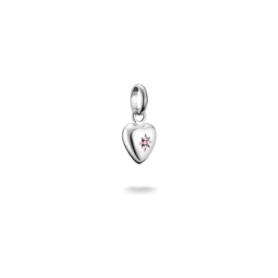 Pendentif Thomas Sabo Charm Club en argent et rubis synthétique