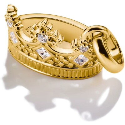 Pendentif Thomas Sabo Charm Club en argent, plaqué or et oxyde de zirconium