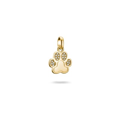 Pendentif Thomas Sabo Charm Club en argent, plaqué or et oxyde de zirconium