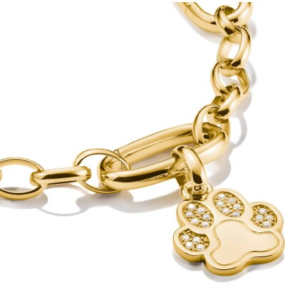 Pendentif Thomas Sabo Charm Club en argent, plaqué or et oxyde de zirconium