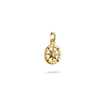 Pendentif Thomas Sabo Charm Club en argent, plaqué or et oxyde de zirconium