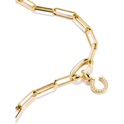 Pendentif Thomas Sabo Charm Club en argent, plaqué or et oxyde de zirconium