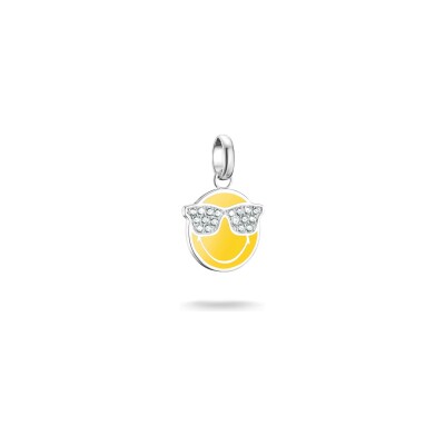 Pendentif Thomas Sabo SMILEYWORLD en argent, email et oxyde de zirconium