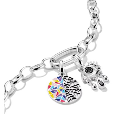 Pendentif Thomas Sabo Wednesday en argent, email et oxyde de zirconium