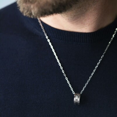 Collier Herbelin Cap Camarat en acier brossé