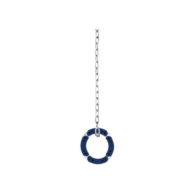Collier Herbelin Cap Camarat en acier brossé et céramique bleue sablée