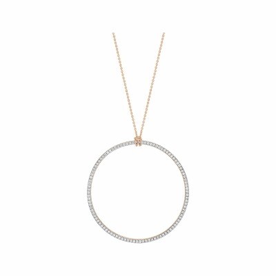 GINETTE NY CIRCLES necklace, rose gold and diamond