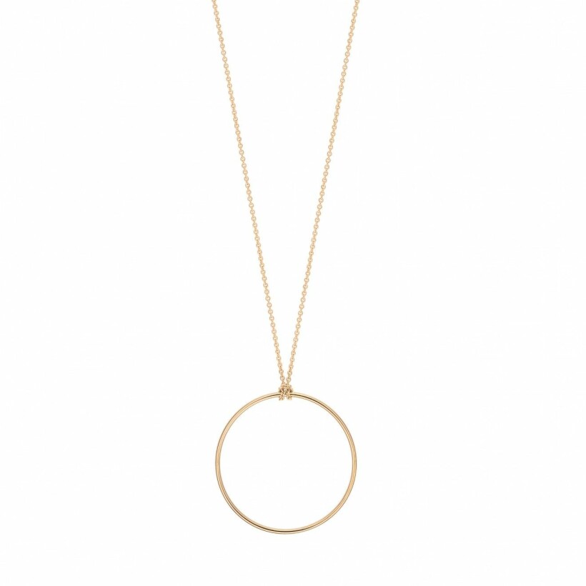 GINETTE NY baby CIRCLES necklace, rose gold 