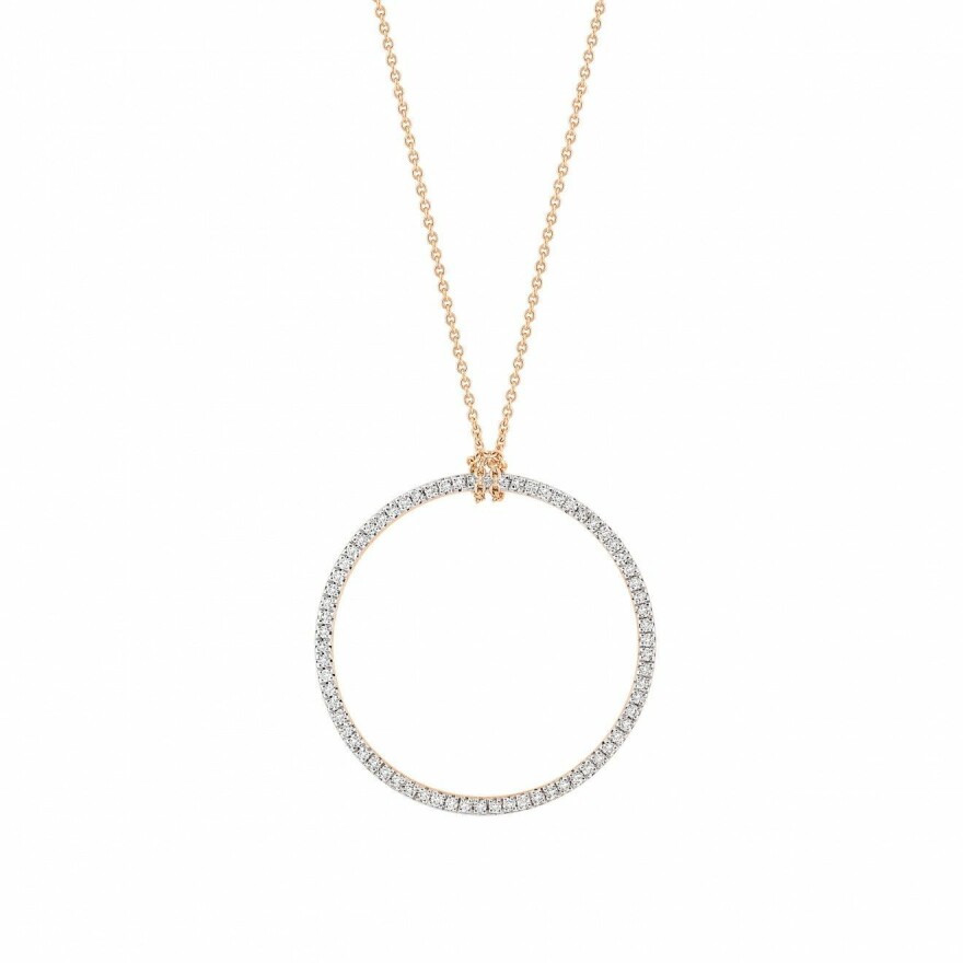 Collier Ginette NY baby CIRCLES en or rose et diamants