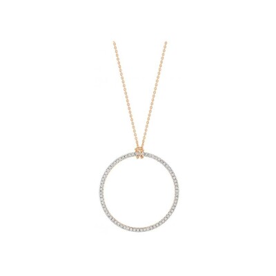 GINETTE NY baby CIRCLES necklace, rose gold and diamonds