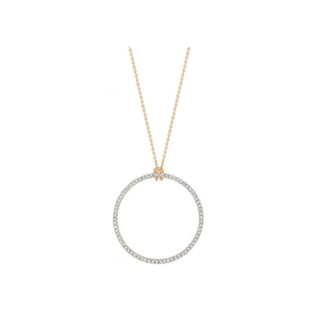 Collier GINETTE NY baby CIRCLES en or rose et diamants