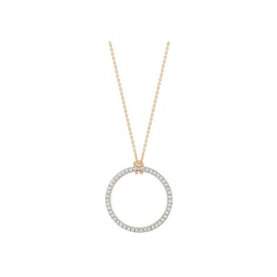 GINETTE NY CIRCLES necklace, rose gold and diamond