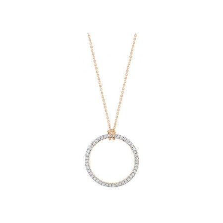 Collier Ginette NY CIRCLES en or rose et diamant