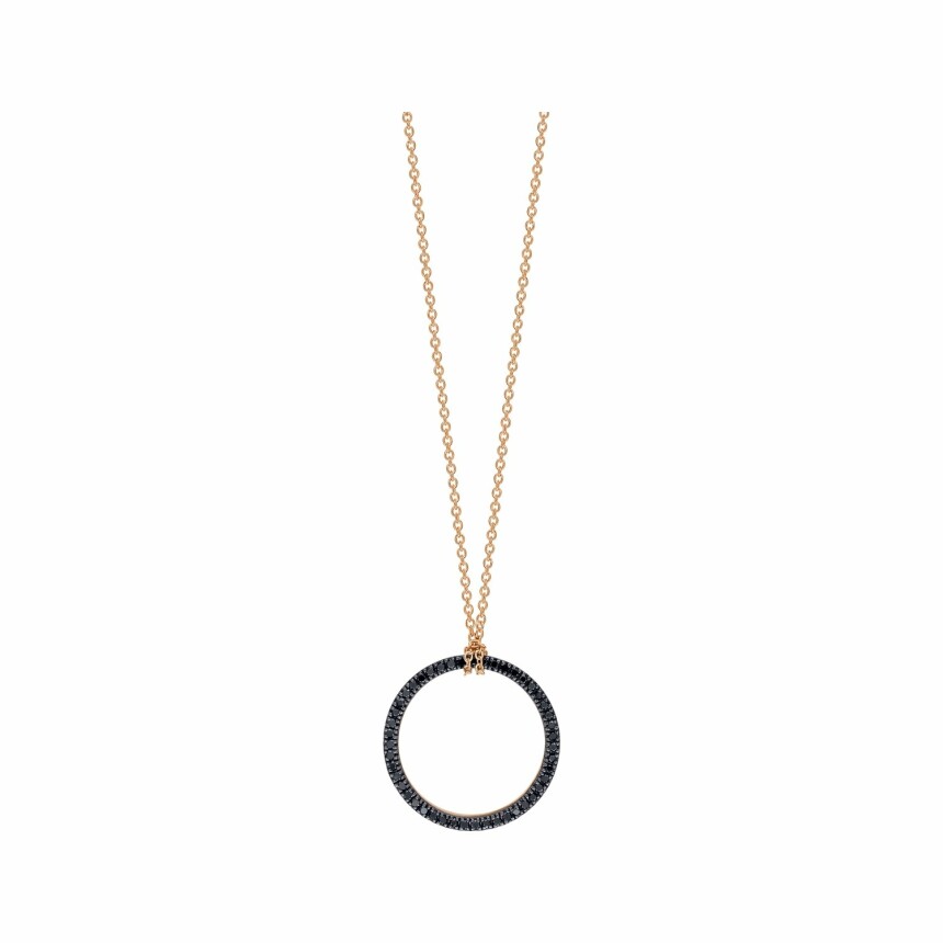 GINETTE NY BLACK DIA ICONS necklace, rose gold and black diamond