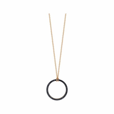 GINETTE NY BLACK DIA ICONS necklace, rose gold and black diamond